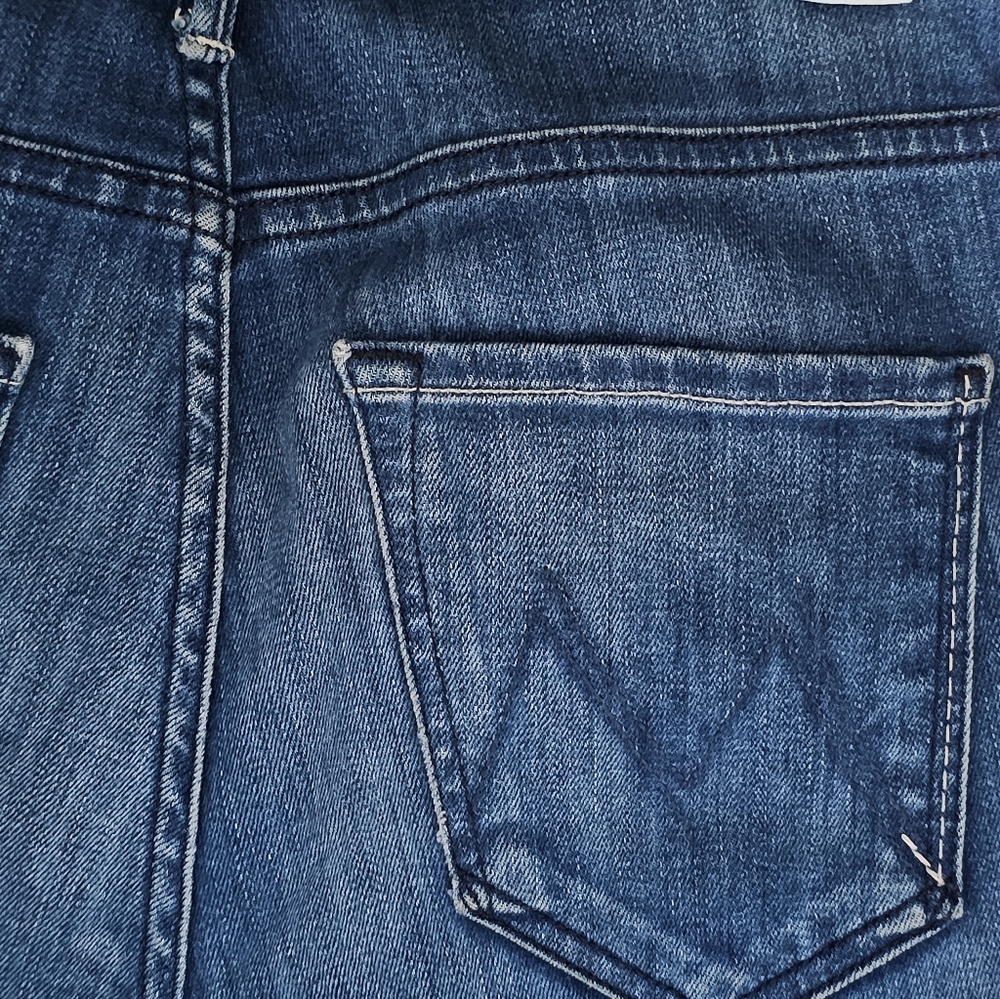 MOTHER The Mid Rise Dazzler Crop Fray ' Squeeze It ' Women's Jeans Size 26 - Picture 9 of 12